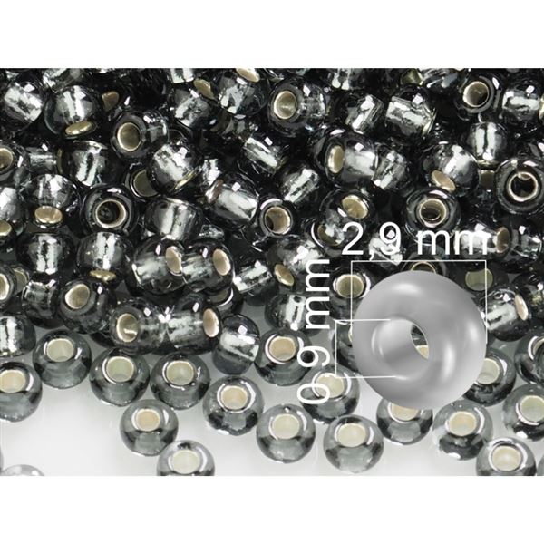 Preciosa kor�lky rokajl 9/0 - 2,6 mm �ed� (47010) 20 g