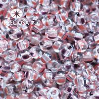 Preciosa STRIPED rokajl 9/0 2,6 mm  ervená erná 00980 20 g