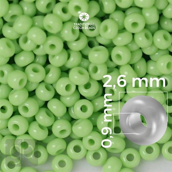 Preciosa rokajl 9/0 2,6 mm Zelen 53410 20 g