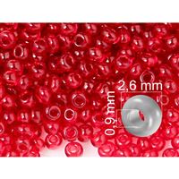 Preciosa rokajl 9/0 2,6 mm ervená (90070) 20 g