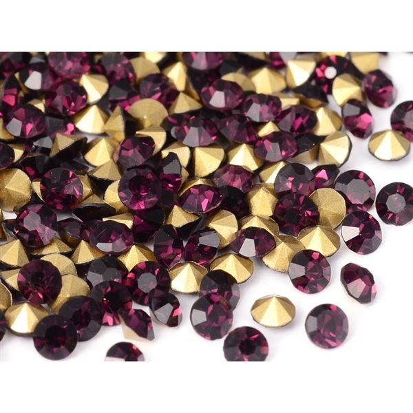 �atony sklen�n� 2 mm Fialov� Amethyst