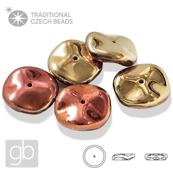 PRECIOSA RIPPLE 00030-98542 Zlat� R��ov� 12 mm 5 ks