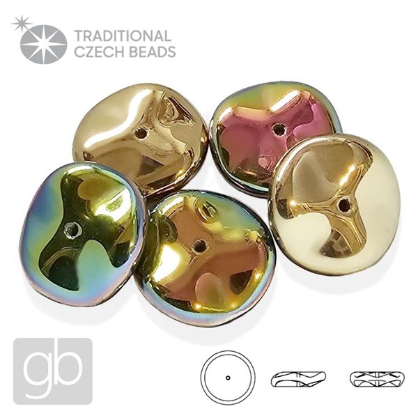 PRECIOSA RIPPLE 00030-98546 Zlat� Iris 12 mm 5 ks