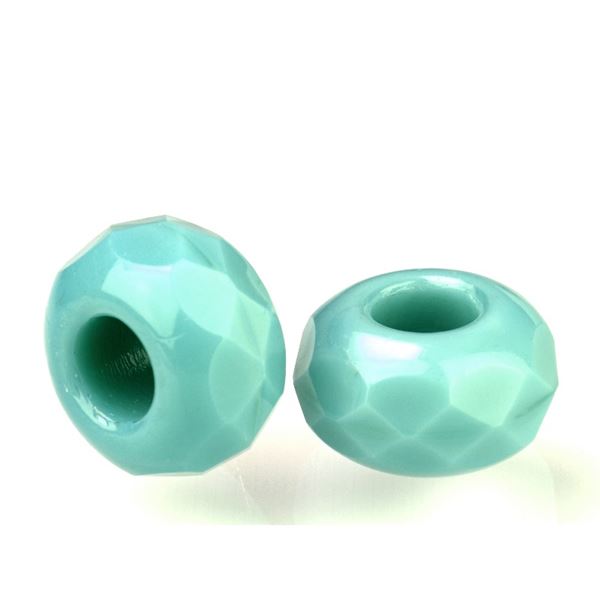 Kor�lky �ambala 13x7 mm (otvor 5 mm) Tyrkysov� SAM41