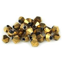 Brouené korálky Bicone 3 mm Bronz SL_F3_25