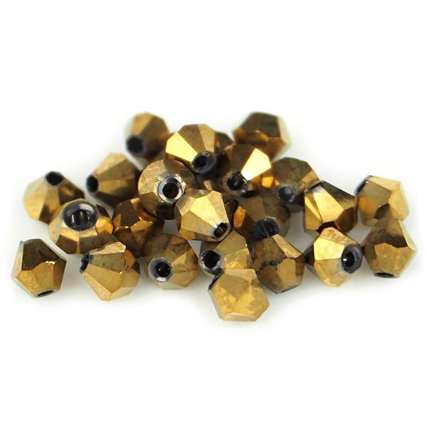Brouen korlky Bicone 3 mm Bronz SL_F3_25