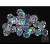 Brouené korálky Sluníka Bicone 4 mm irá AB  SL_F4_148