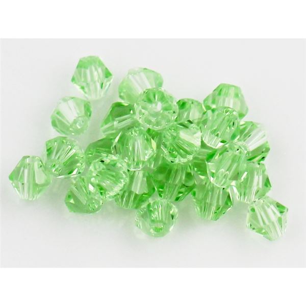 Brou�en� kor�lky Slun��ka Bicone 4 mm Zelen� SL_F4_82