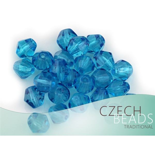 Brou�en� kor�lky Slun��ka Bicone 6 mm Modr� SL_F6_17