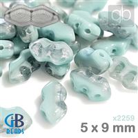 SPEAR BEADS 5 x 9 mm Tyrkysová irá x2259 25 ks