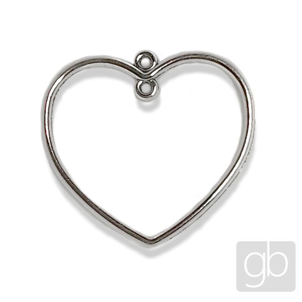 Spojovac� d�l Srdce 32 x 35 mm St��brn�