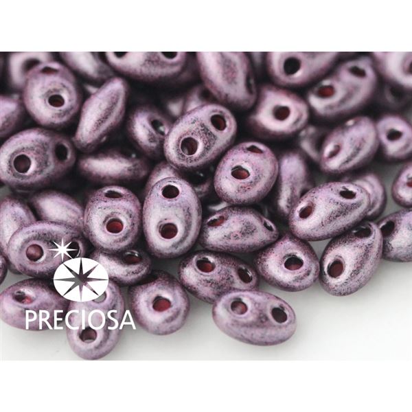 Preciosa kor�lky TWIN 2,5x5 mm Fialov� (28998) 10 g