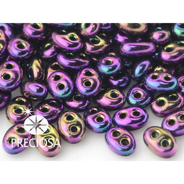 Preciosa korlky TWIN 2,5x5 mm Fialov Iris (59195) 10 g