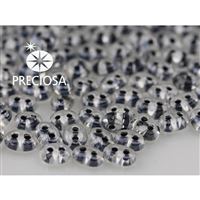 Preciosa korálky TWIN 2,5x5 mm erná + irá (38649) 10 g