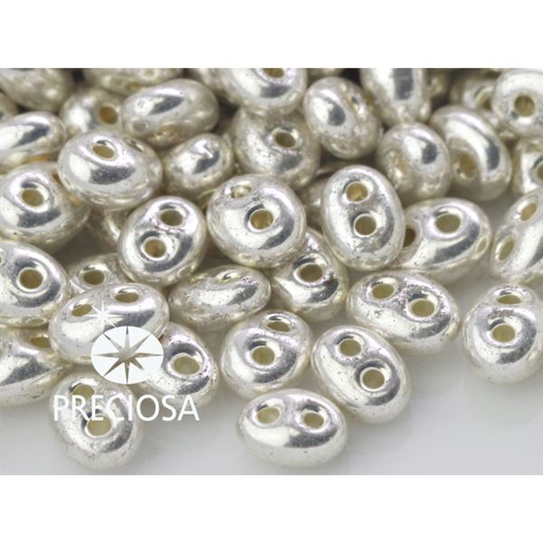 Preciosa korlky TWIN 2,5x5 mm Stbrn (18503) 10 g