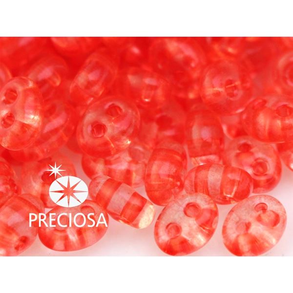 Preciosa korlky TWIN 2,5x5 mm erven (B9002) 10 g