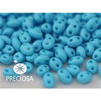 Preciosa korálky TWIN 2,5x5 mm Modrá Tyrkysová (26630) 10 g