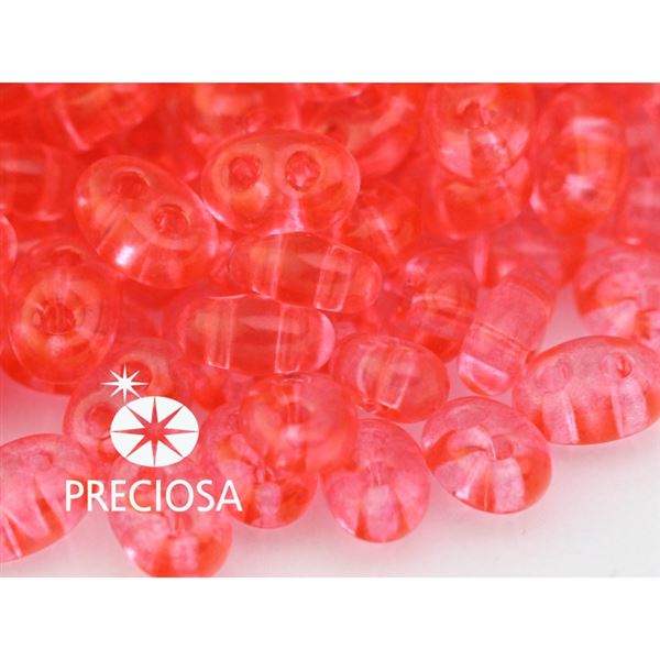 Preciosa korlky TWIN 2,5x5 mm erven (01191) 10 g