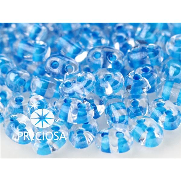 Preciosa kor�lky TWIN 2,5x5 mm Modr� (38665) 10 g
