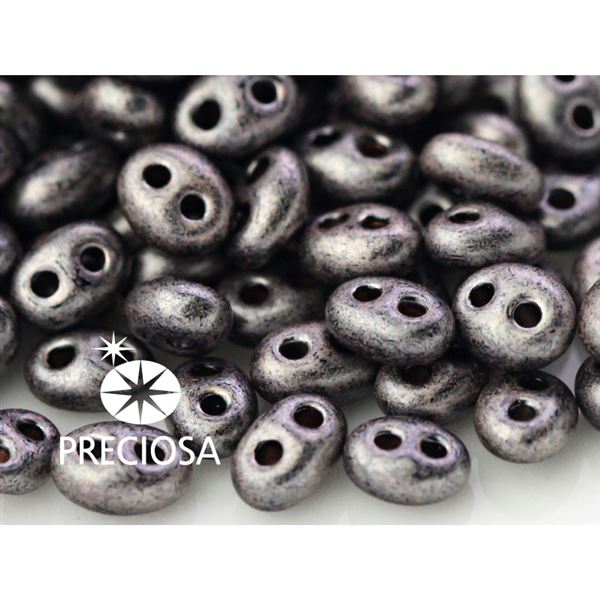 Preciosa kor�lky TWIN 2,5x5 mm �ed� (28918) 10 g