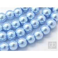 Korálky voskované perly O4 mm Modrá VO4010