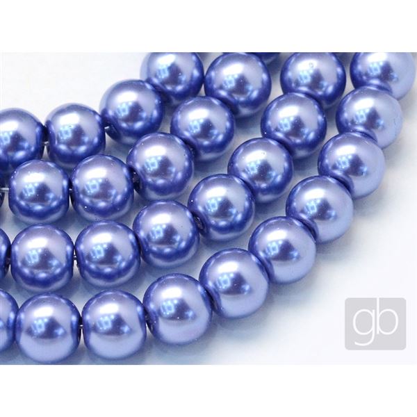 Korálky voskované perly O4 mm Modrá VO4011