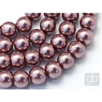 Korálky voskované perly O4 mm Hnědá VO4014