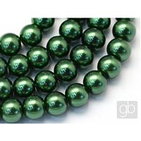 Korálky voskované perly O4 mm Zelená VO4016