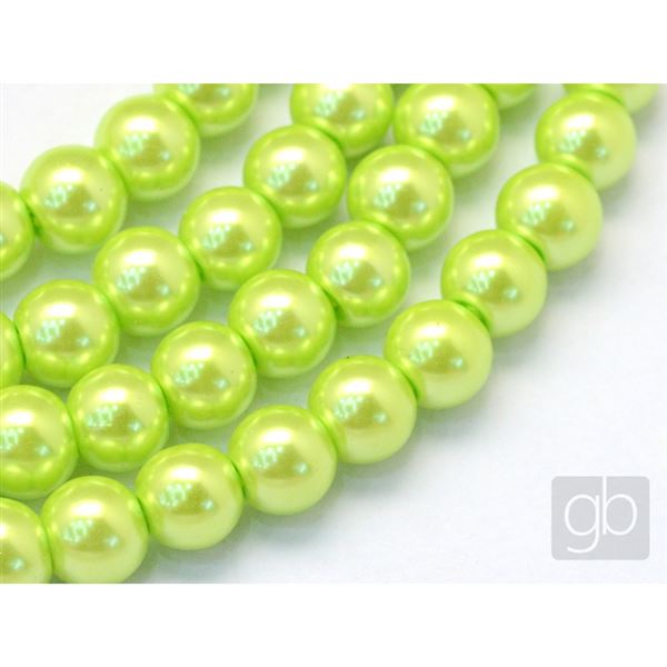 Korálky voskované perly O4 mm Zelená VO4022