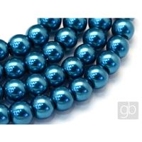 Korálky voskované perly O4 mm Modrá VO4027