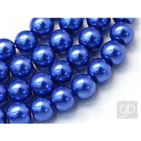 Korálky voskované perly O4 mm Modrá VO4031