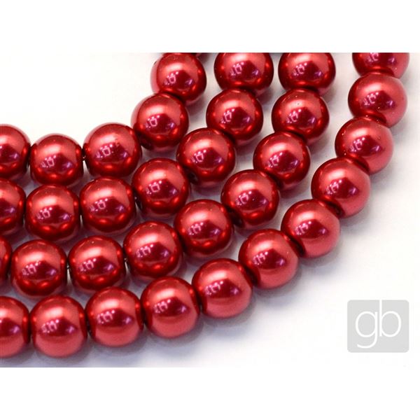 Voskovan� kor�lky perly O6 mm �erven� VO6023