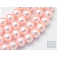 Voskované korálky perly O6 mm Lososová VO6025