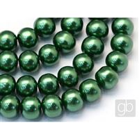 Voskované korálky perly O6 mm Zelená VO6047