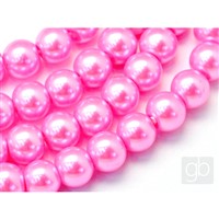 Voskované korálky perly O6 mm-R��ová-VOS013