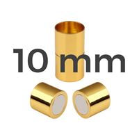 Magnetické zapínání ZLATÉ Chirurgická ocel 10 mm