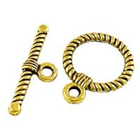 Americké zapínání O 17 mm Biuterní kov 1 ks Starozlato