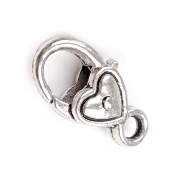 Karabinka ozdobn� SRDCE bi�utern� zap�n�n� STAROST��BRO