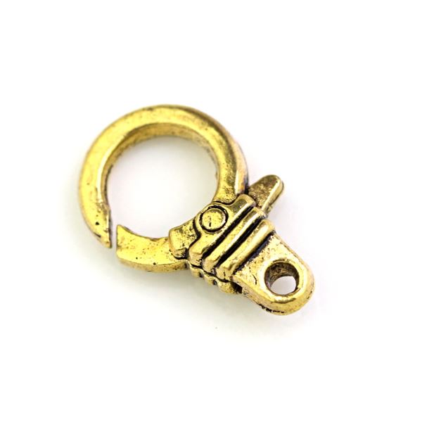 Zapnn karabinka starozlato 19 x 12 mm