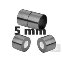 Magnetické zapínání Chirurgická ocel - Hematit 5 mm