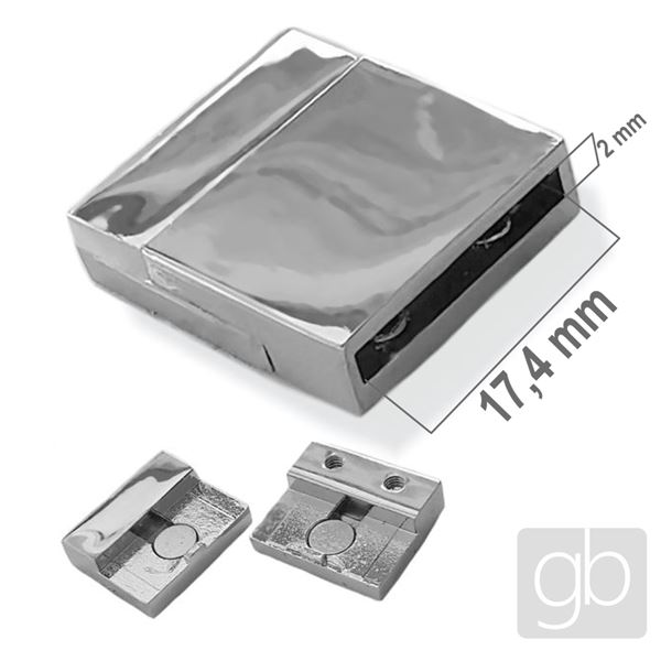 Magnetick zapnn 24 x 20 x 6 mm Platina