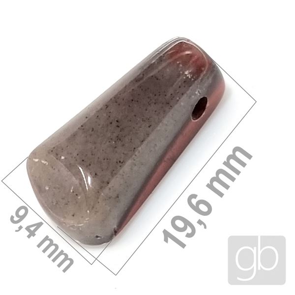 Jaspis brekciov - vrtan 19,6 x 9,4 mm MI003