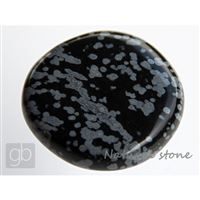 Obsidian oblákový - placka (37,9x36,4x10,2 mm) 