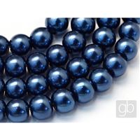 Voskované korálky perly O4 mm-Modrá-VOS007